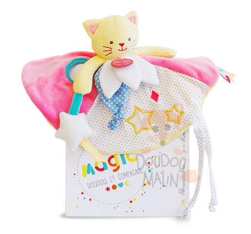  magic baby comforter cat pink yellow star  